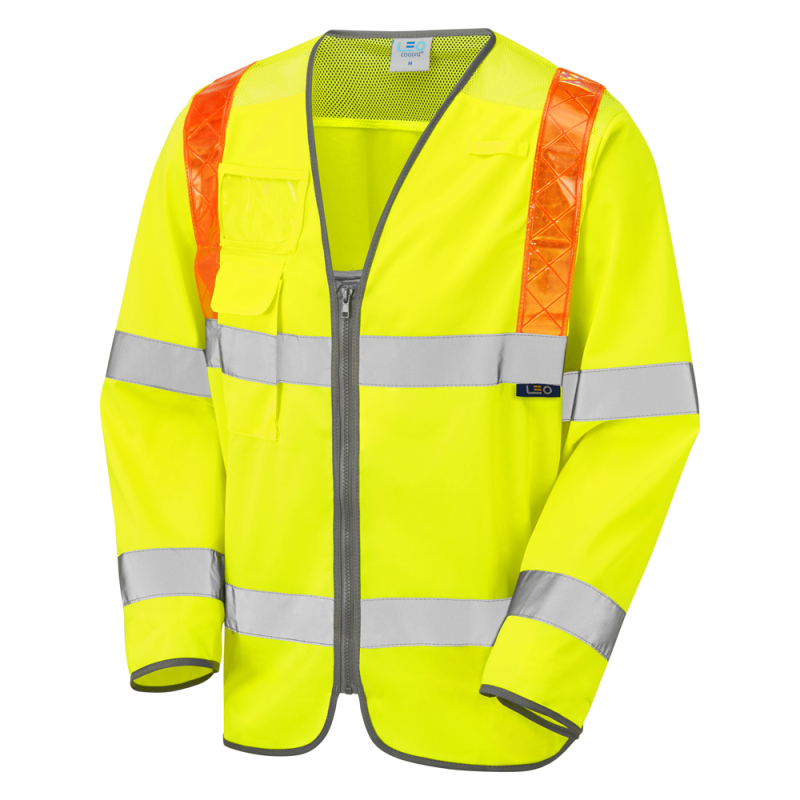 Barbrook Leo EcoViz Sleeved Waistcoat with Red Braces