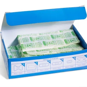 Hygio Plast Blue Detectable Plasters Medium Strip Box of 100