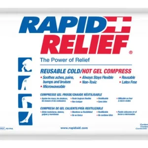 Rapid Relief Deluxe Hot Cold Gel Compress With Contour Gel 6inch X 10inch